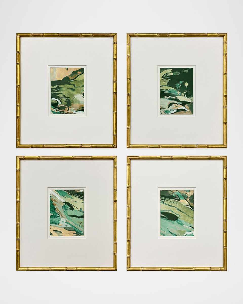 "Verdant Fusion" Framed Giclees by Anne Rushout, Set of 4